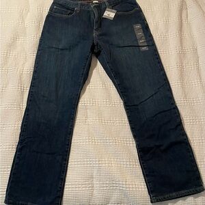 Eddie Bauer Men's Dark Blue Straight Jeans